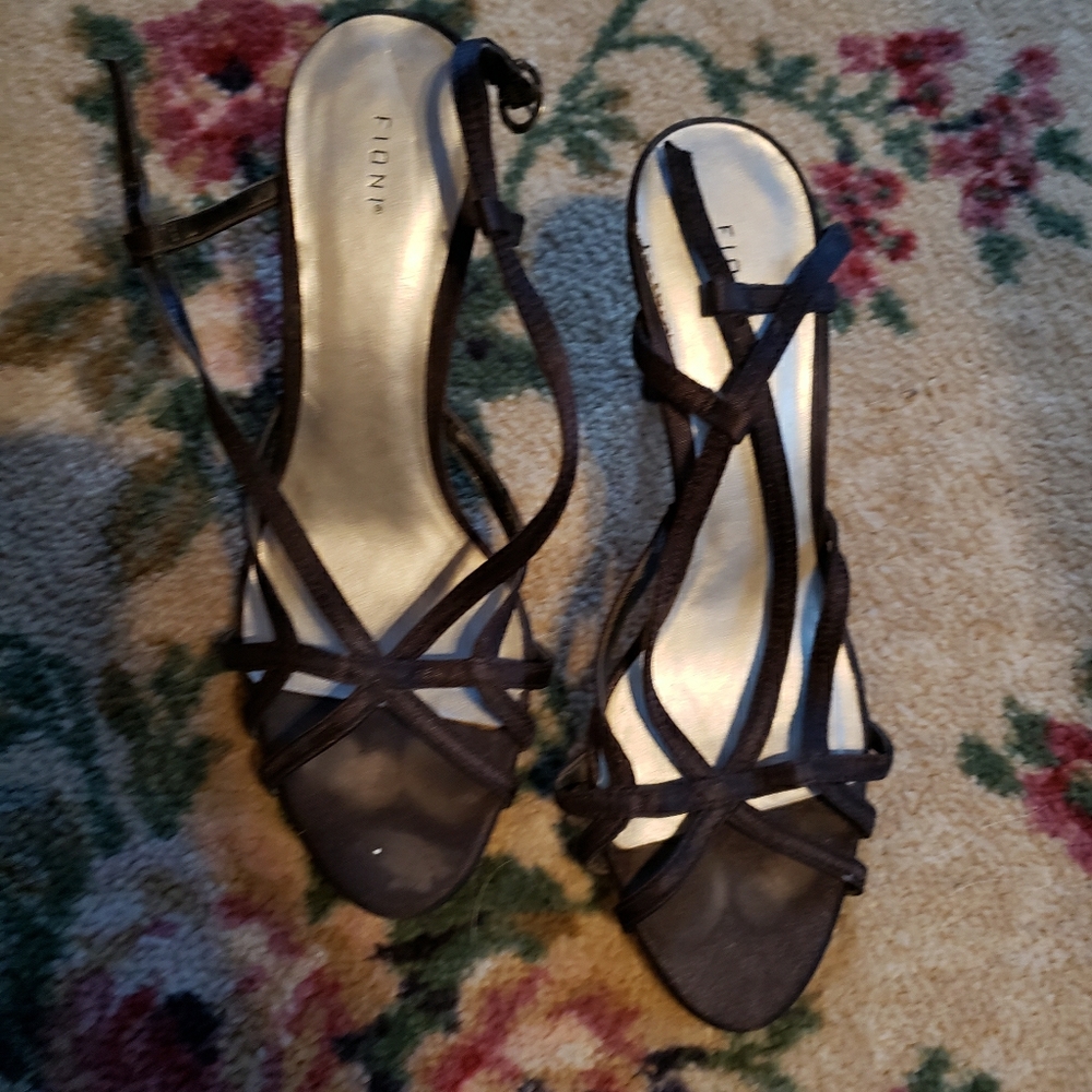Black strappy heels